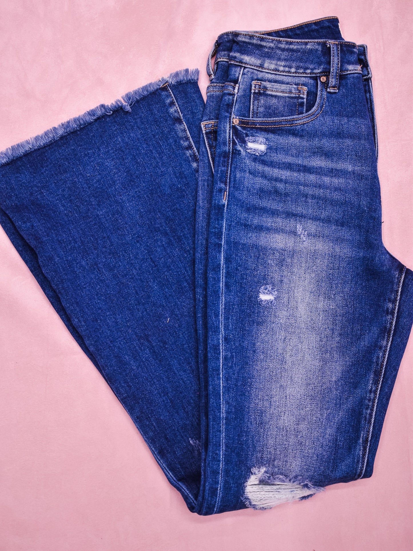 RISEN High Rise Flare Jeans