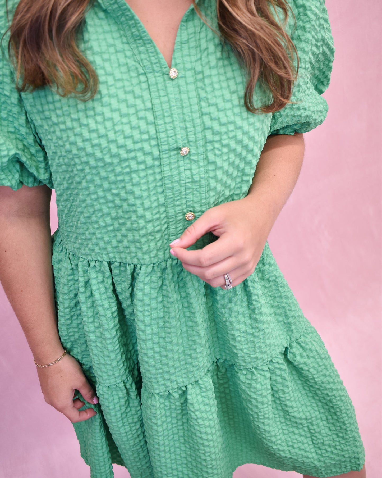 Island Escape Puff Sleeve Mini Dress