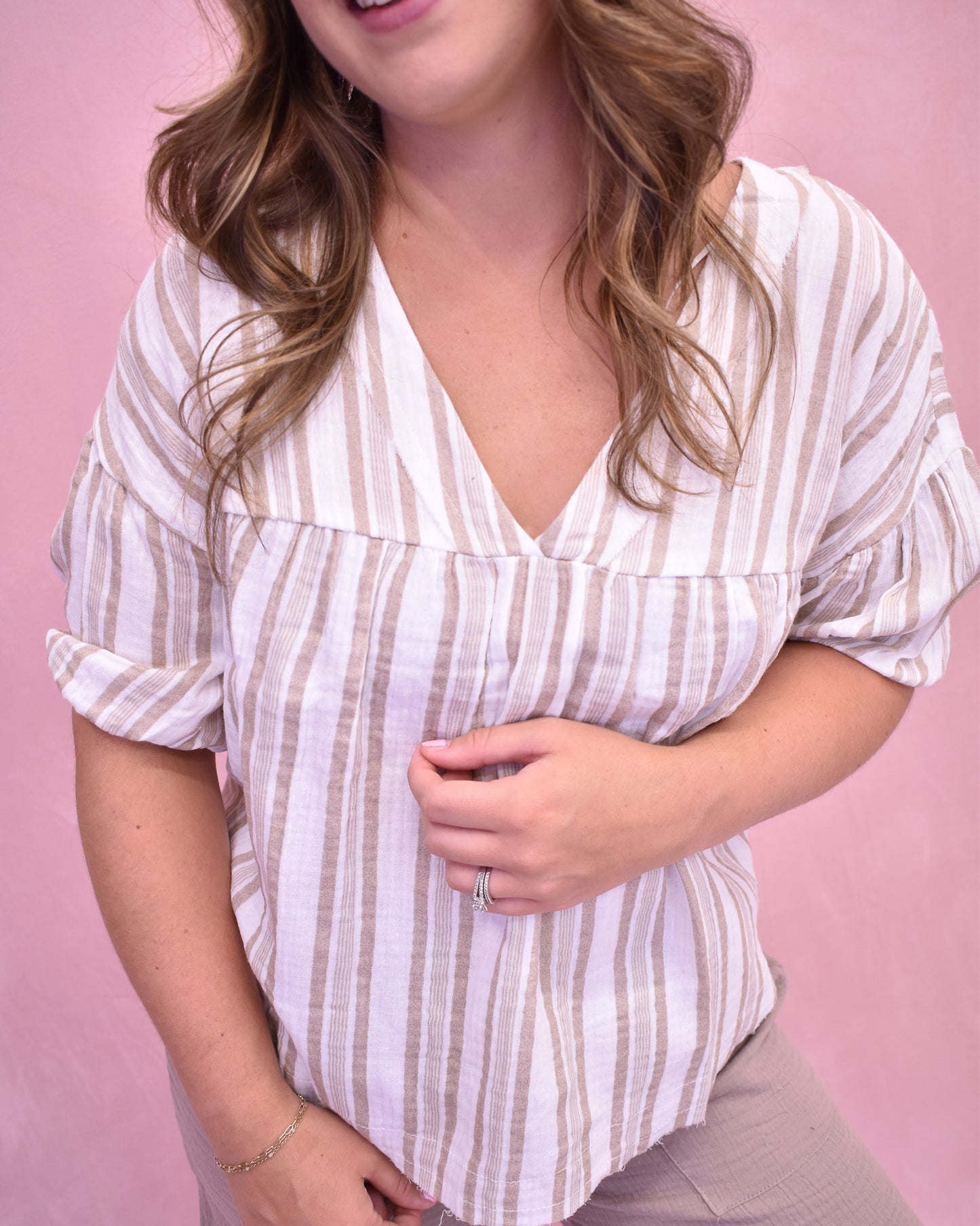Boho Feels Gauze Puff Sleeve Top