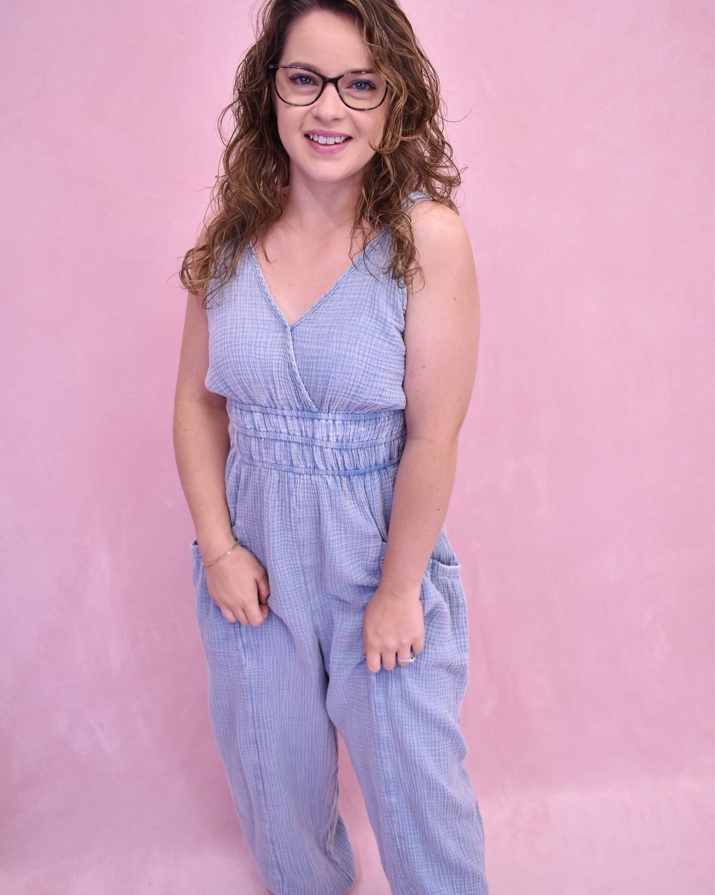 Chasing Victory Mineral Washed Casual Jumpsuit