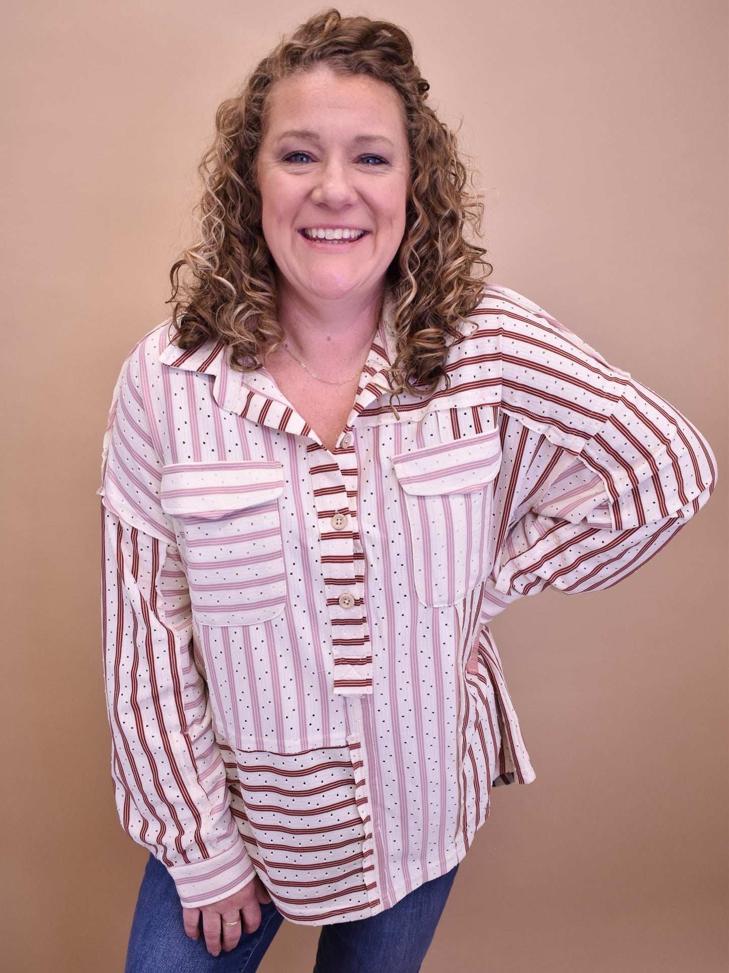 All The Way Home Striped Top