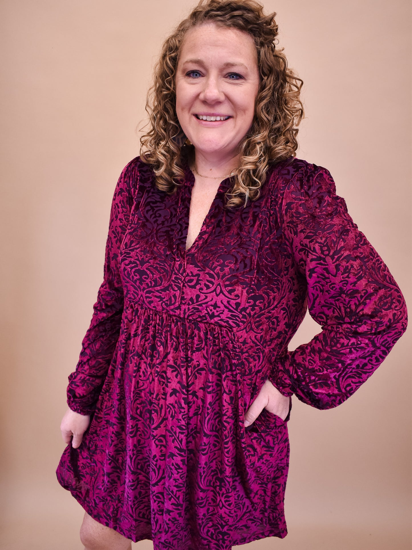 A Great Escape Velvet Mini Dress