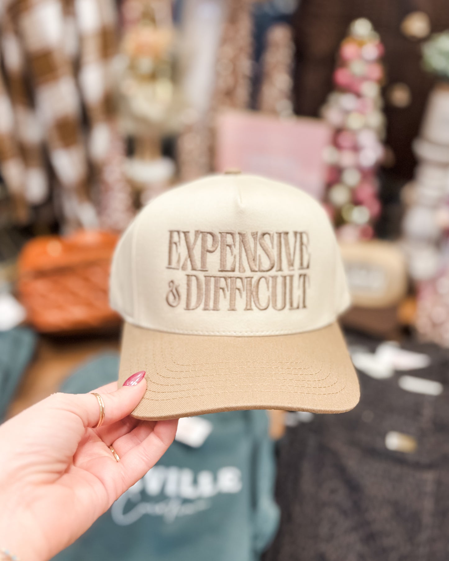 Expensive & Difficult Embroidered Trucker Hat