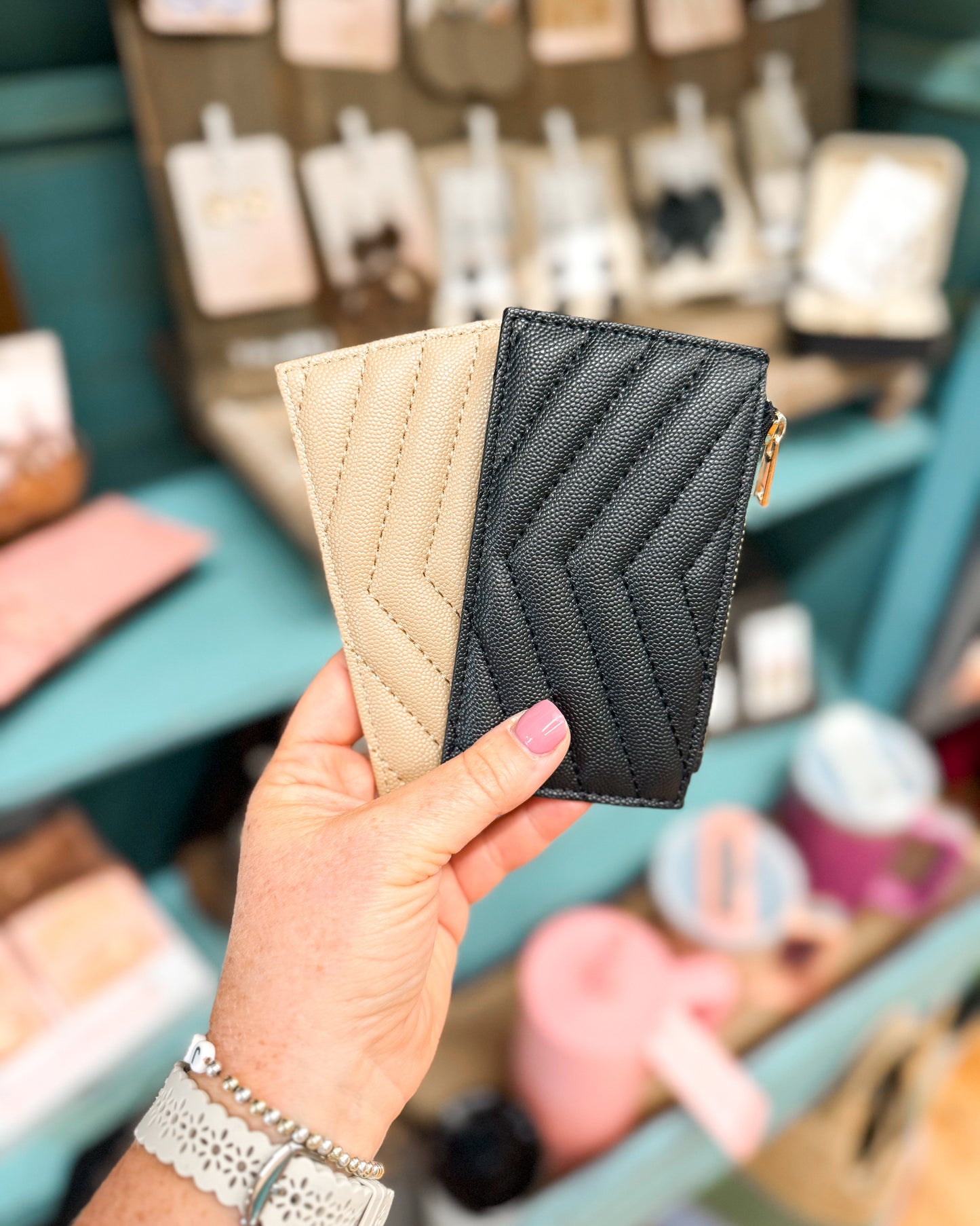 Grab + Go Quilted Leather Wallet