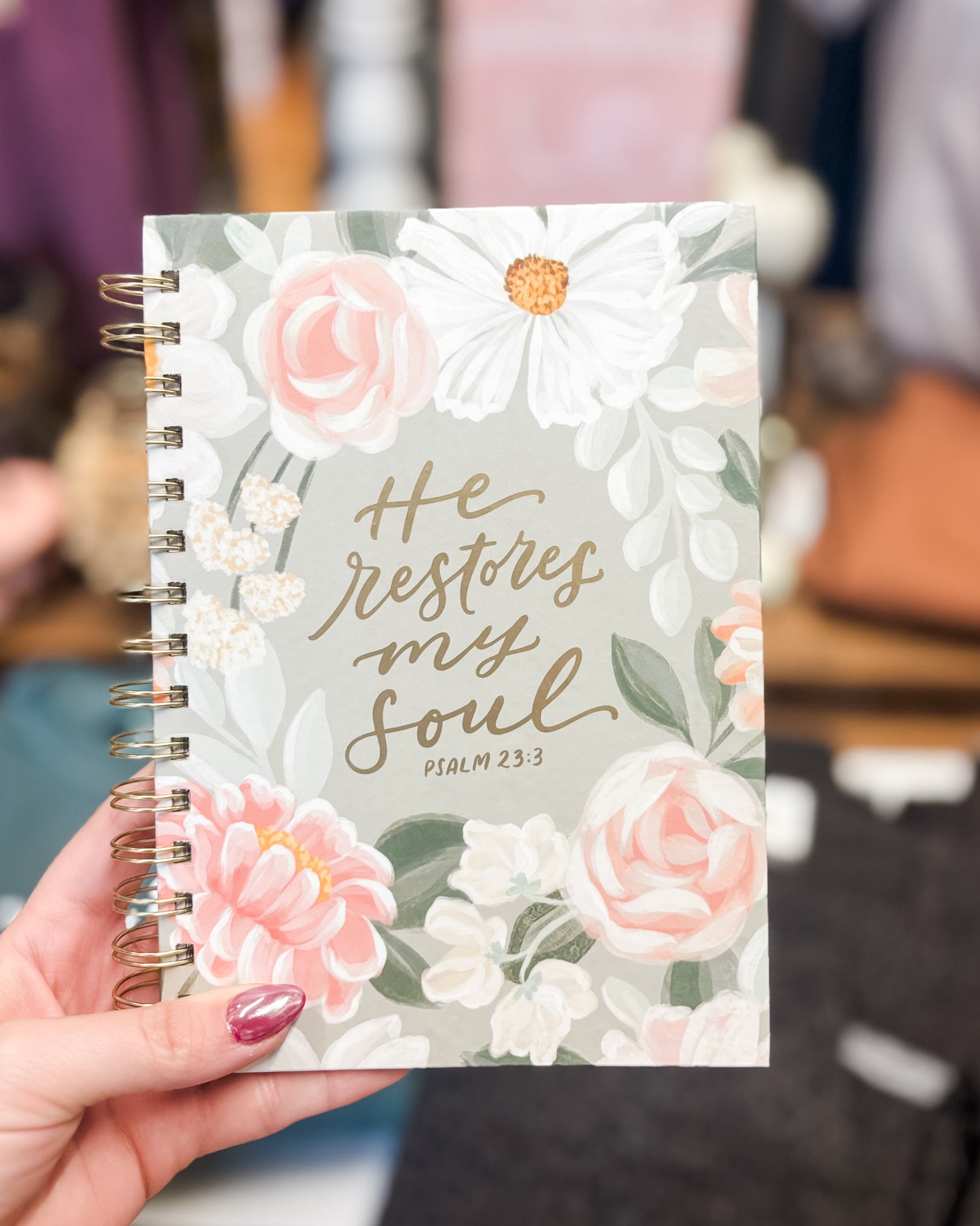 Green He Restores My Soul Journal