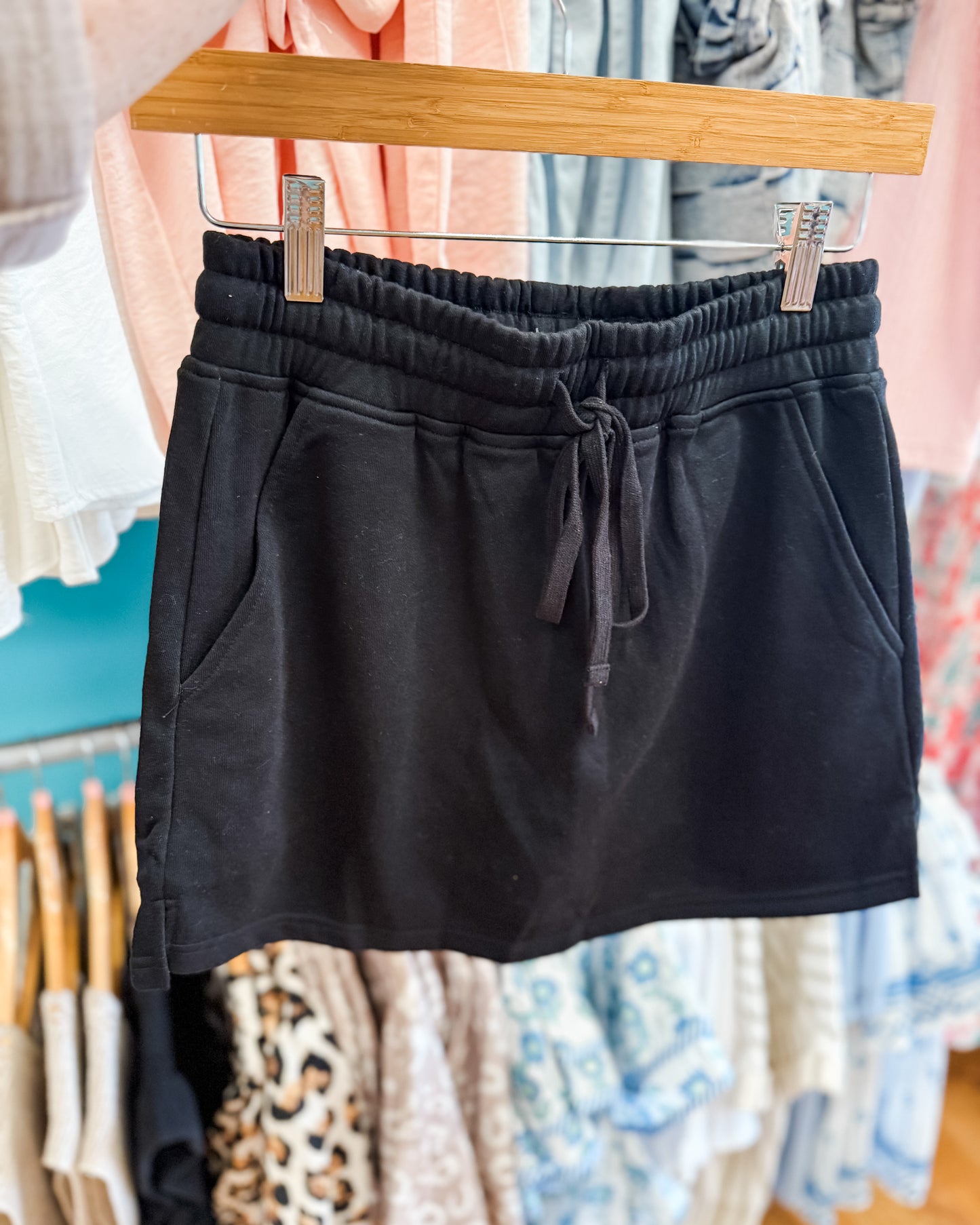 Simple As That Drawstring Mini Skort