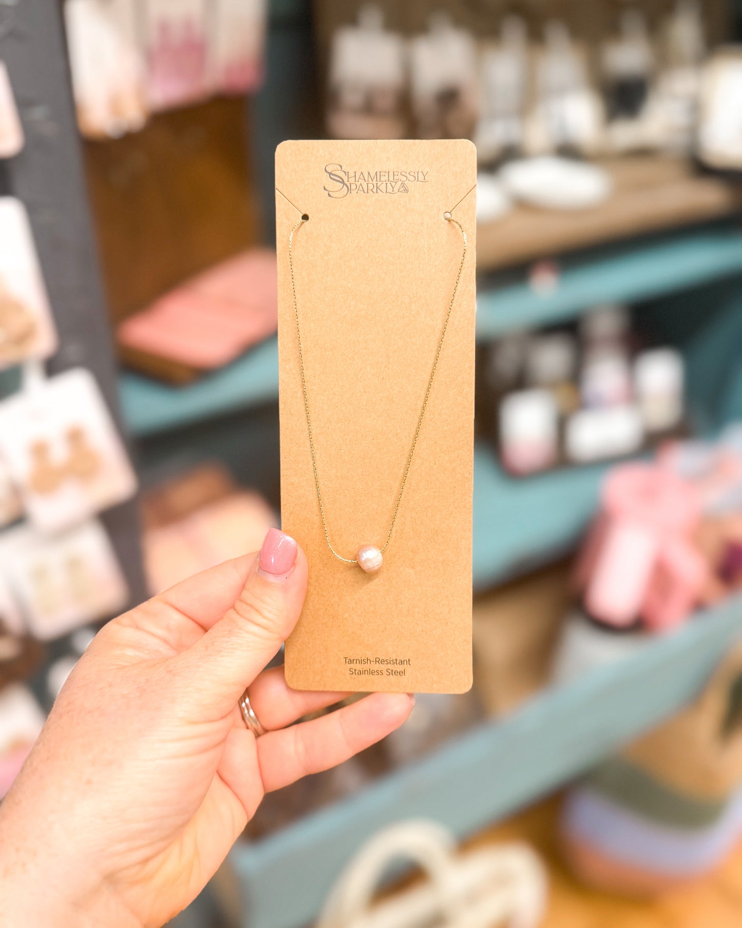 Pink Pearl Dainty Necklace