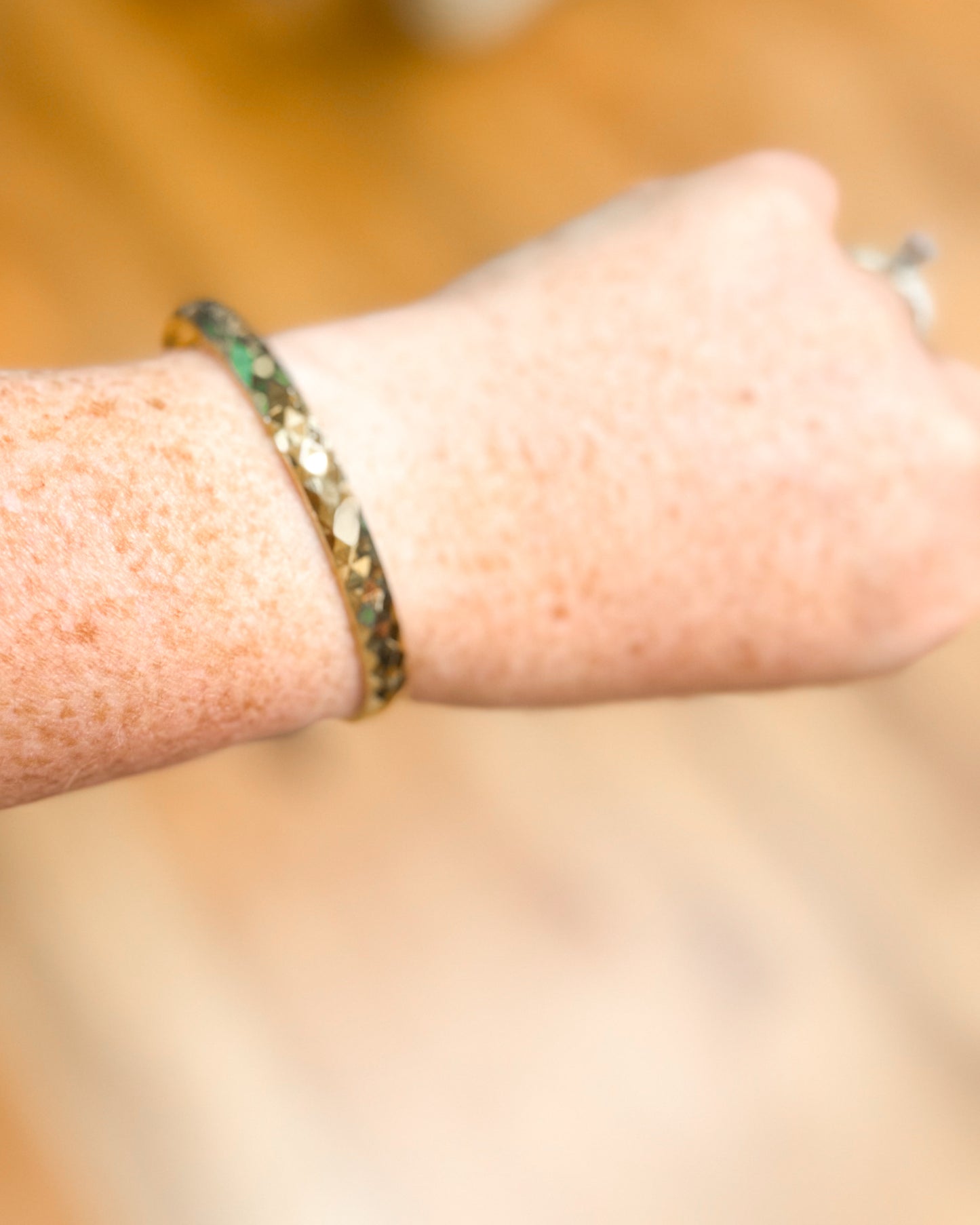 Hammered Bangle Bracelet