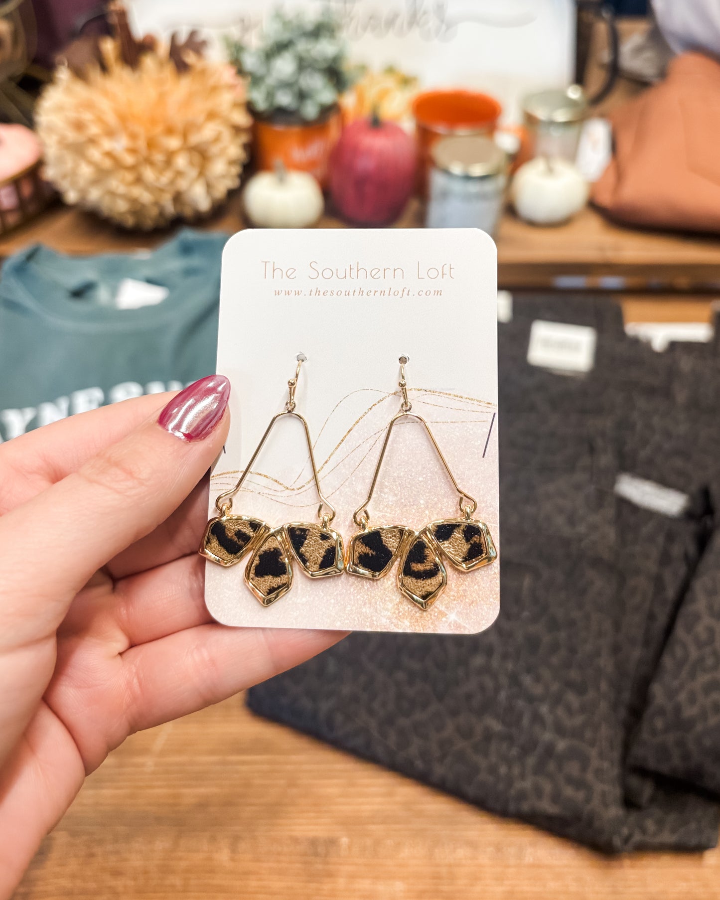 Wire Linked Geometric Drop Earrings