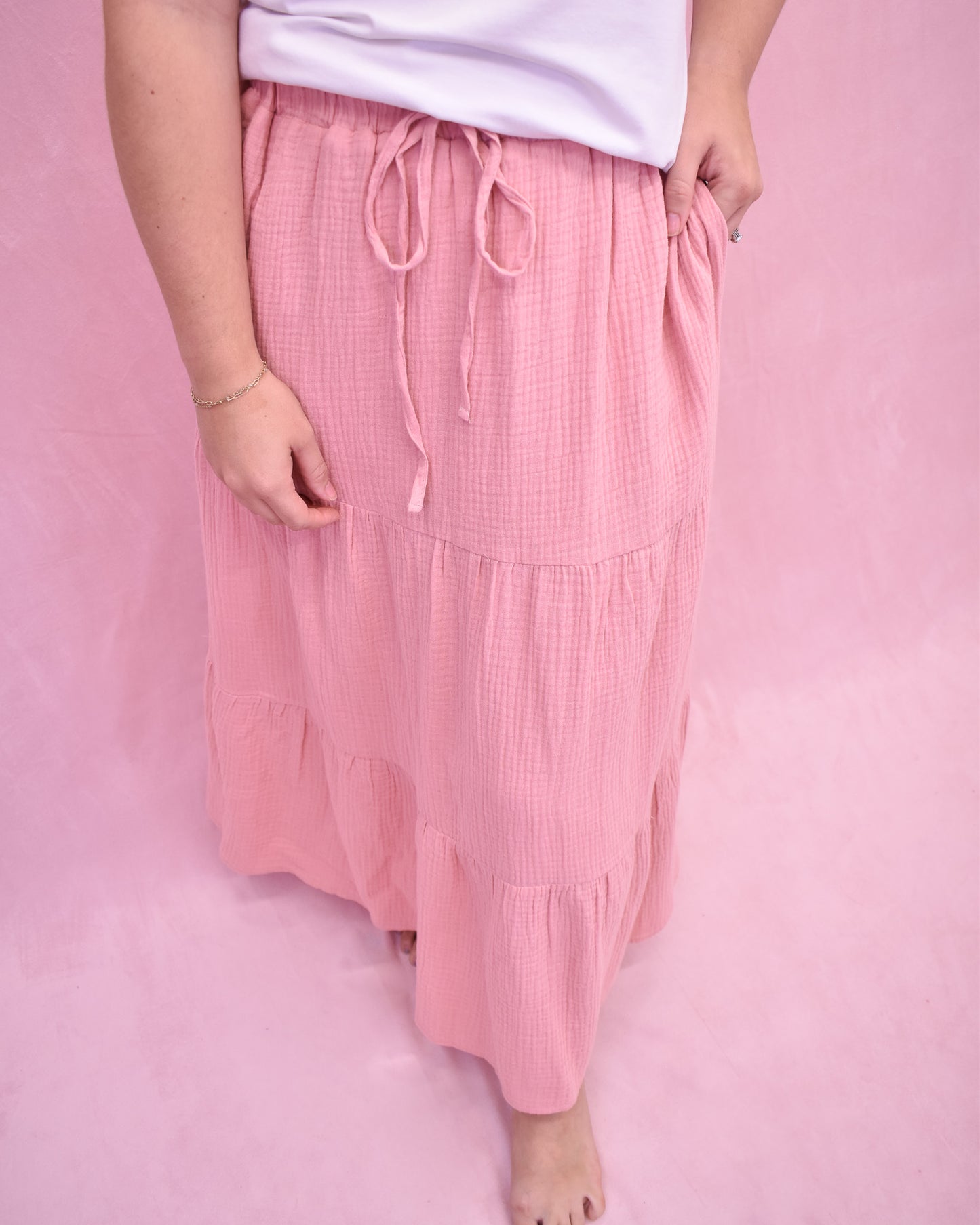 Midtown Muse Tiered Maxi Skirt