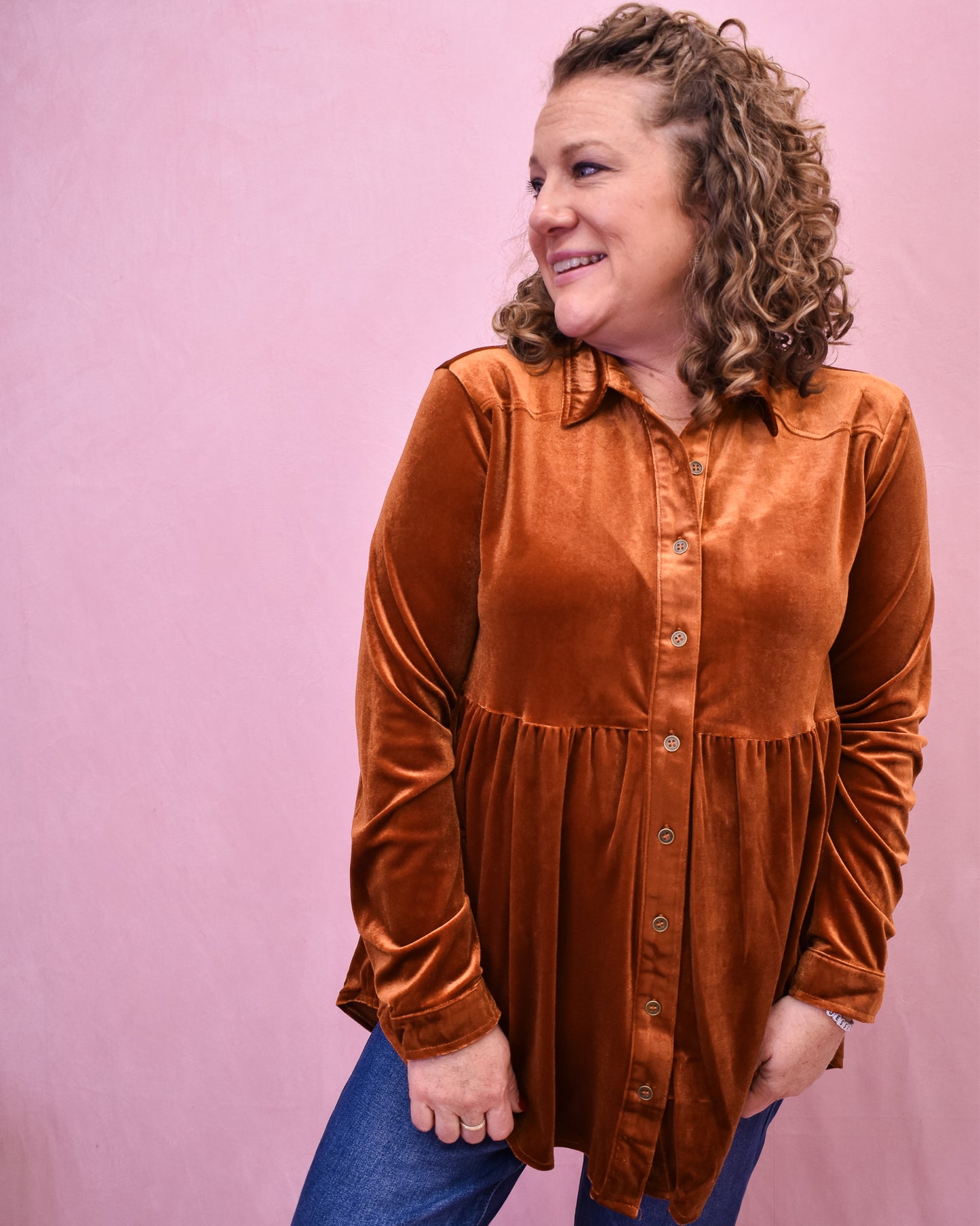 The Greatest Way Velvet Tunic Top