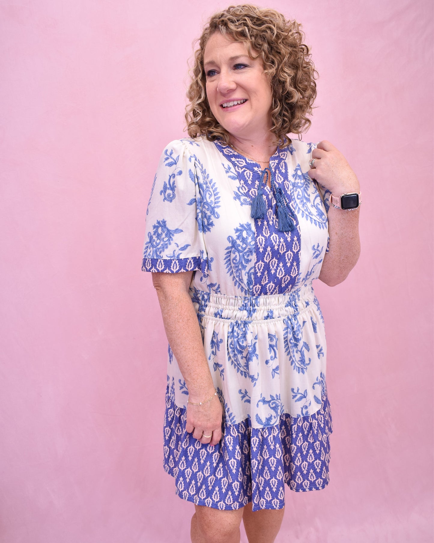 Always Been You Vintage Paisley Print Dress