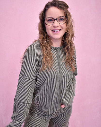 Cozy Couture Ribbed Knit 2 Piece Set