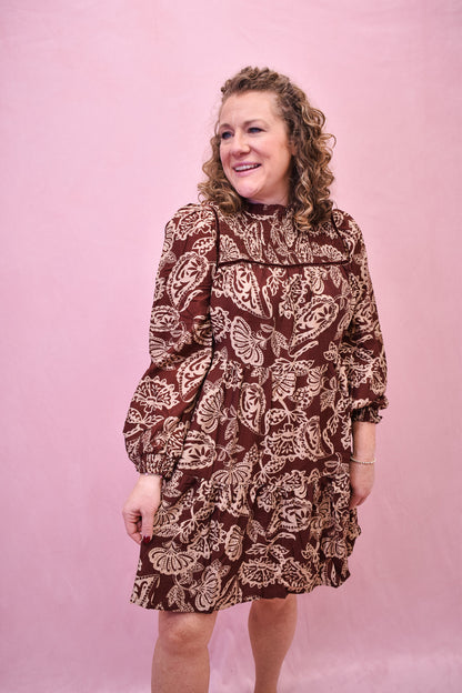 Crisp Breeze Floral Swing Dress