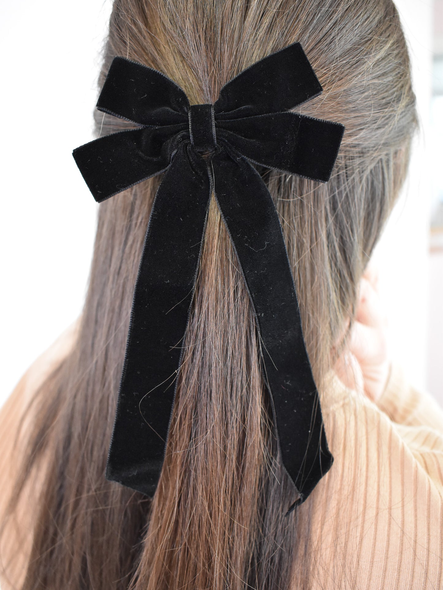 Velvet Ribbon Bow Hair Clips