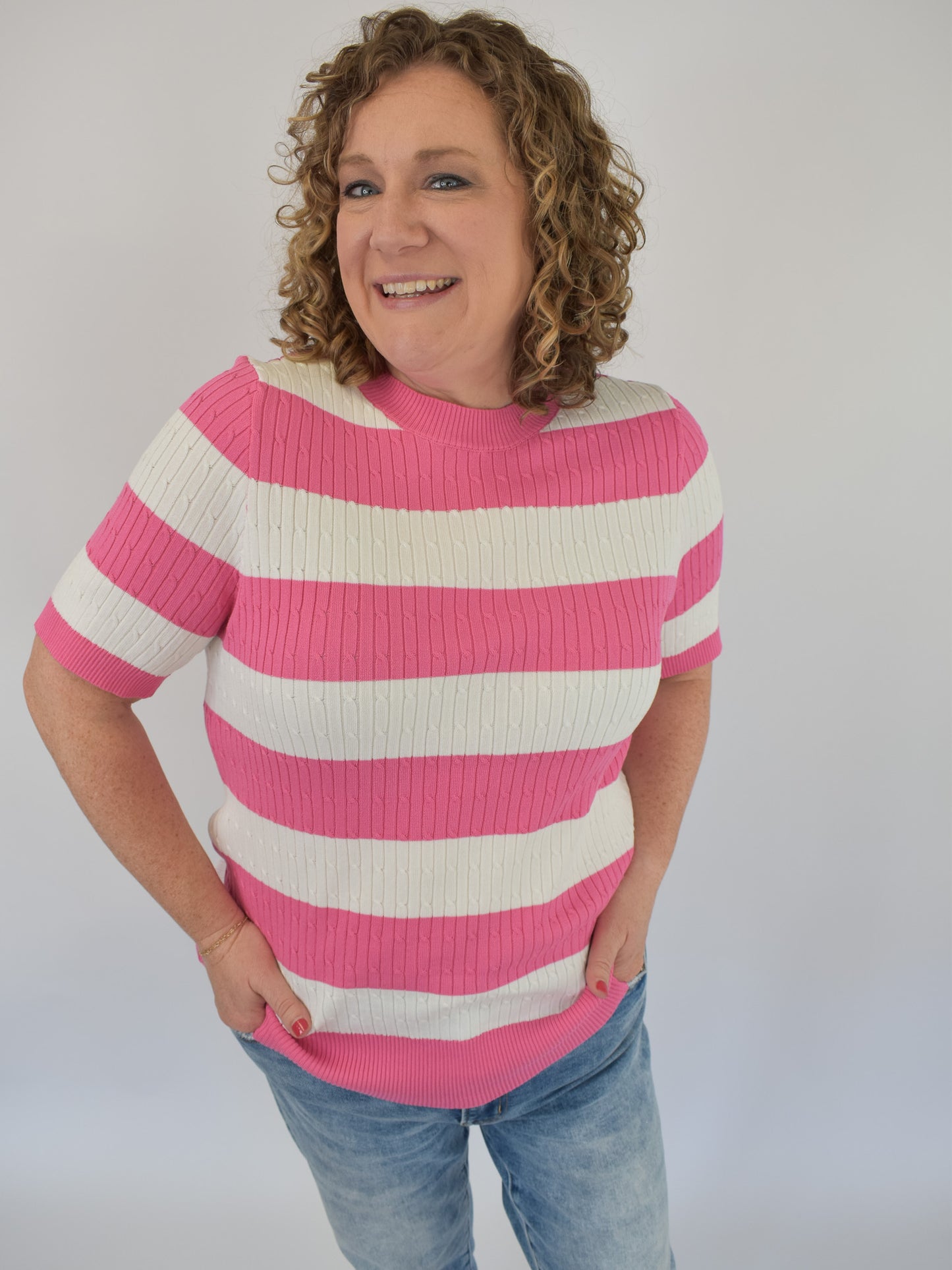 One Last Chance Striped Knit Sweater Top