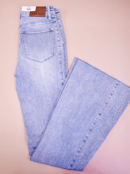 Judy Blue Rhinestone Flare Jeans