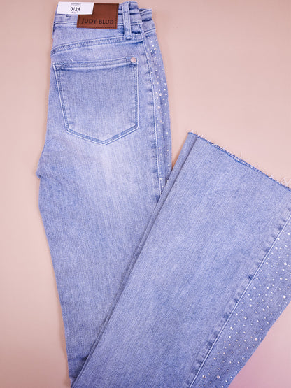 Judy Blue Rhinestone Flare Jeans