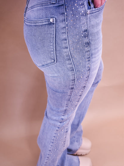 Judy Blue Rhinestone Flare Jeans