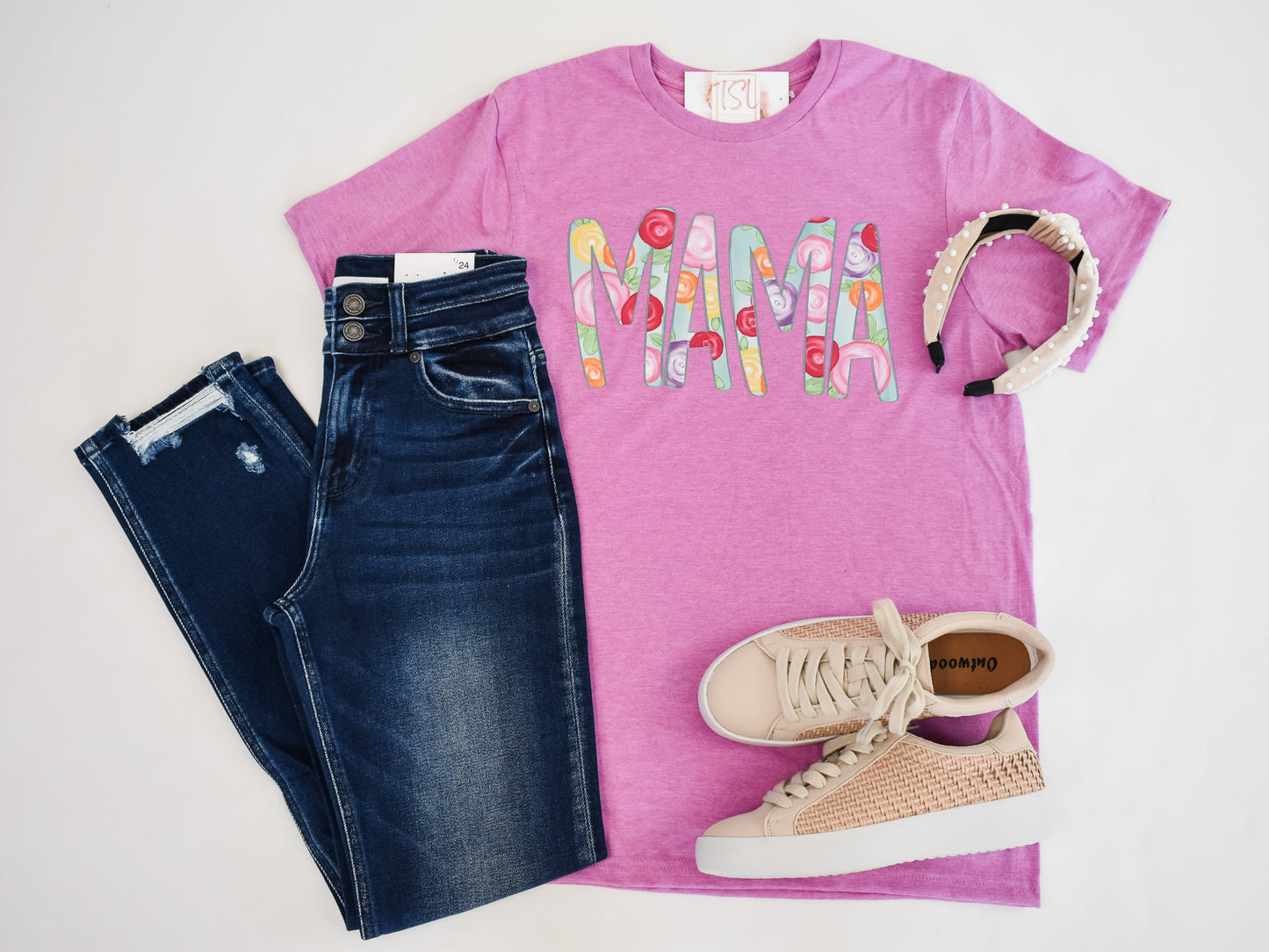 Multi Floral Mama Graphic Tee