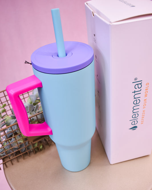 Elemental Commuter 40oz Tumbler - Blue Tie Dye