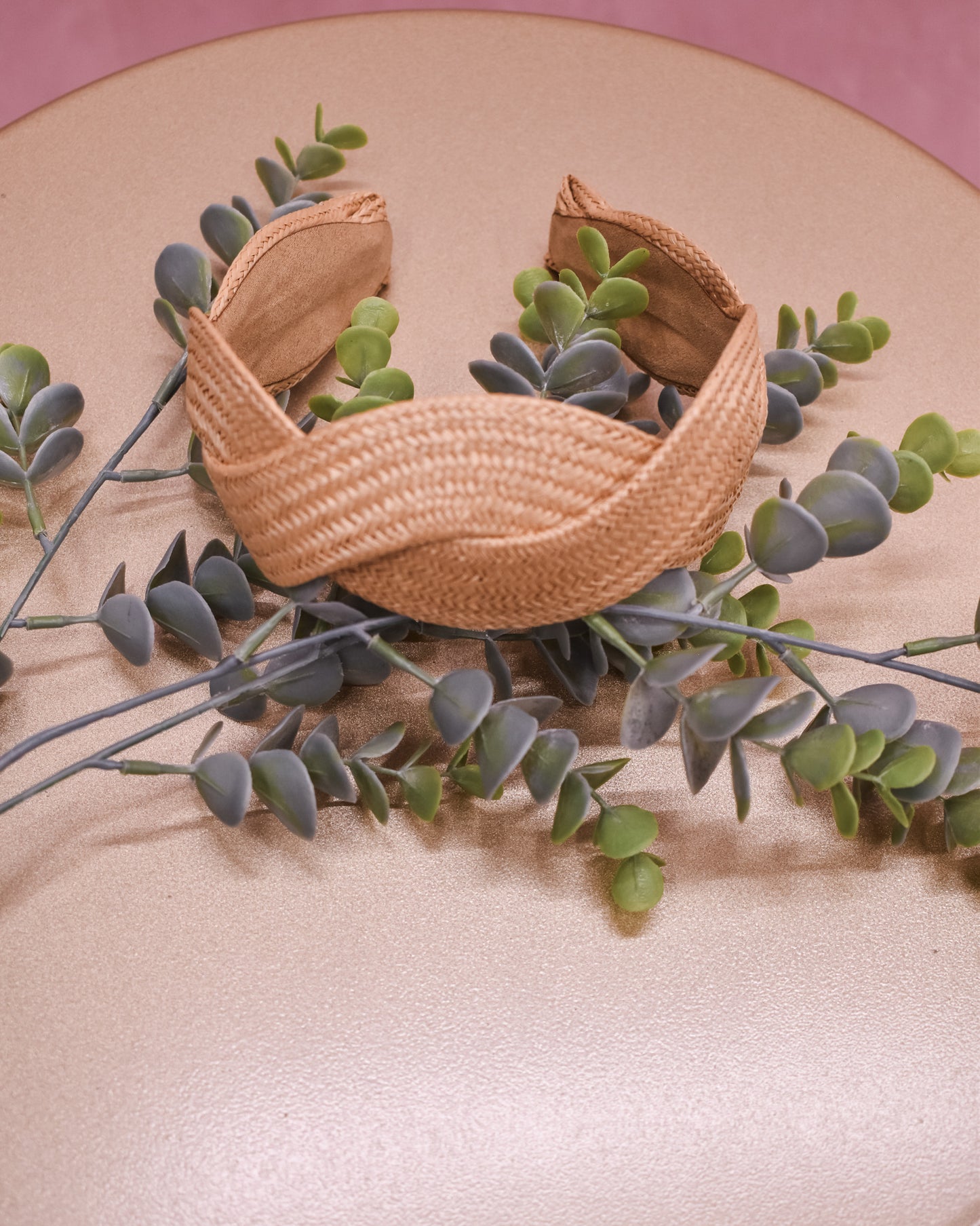 Woven Straw Double Headbands