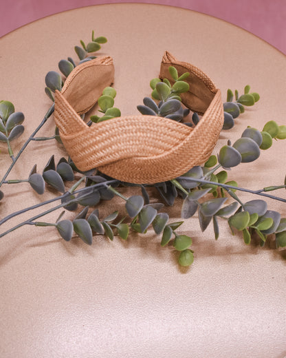 Woven Straw Double Headbands
