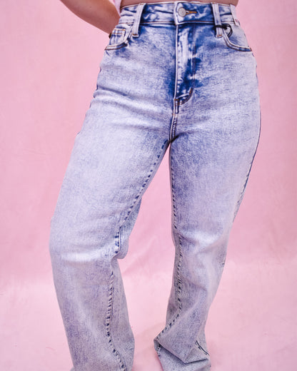 Judy Blue Acid Wash Wide Leg Jeans