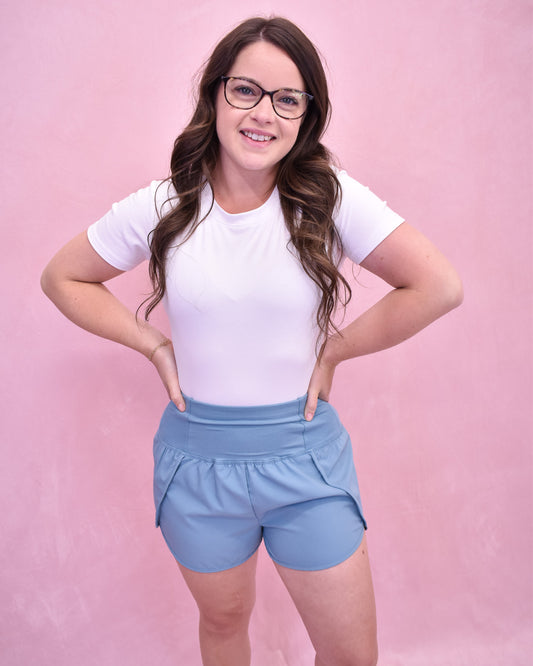 Casual Stroll High Waisted Running Shorts