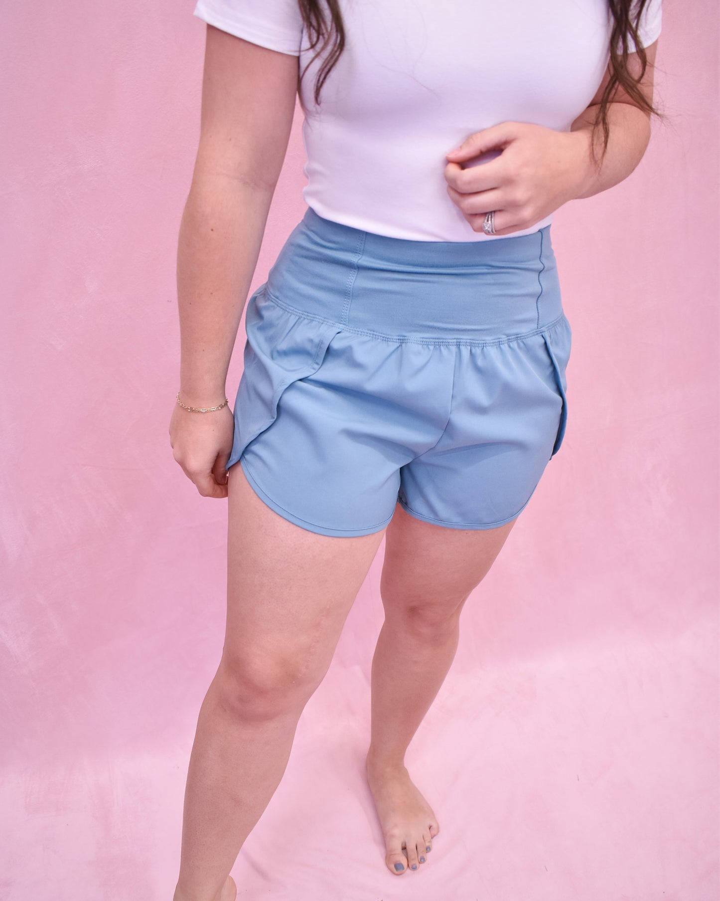 Casual Stroll High Waisted Running Shorts