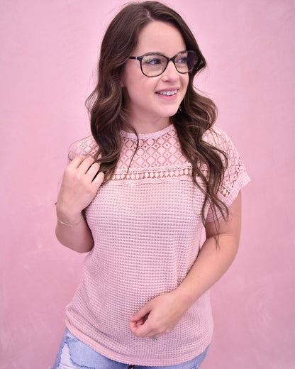 Beach Brunch Babe Waffle Knit Tunic