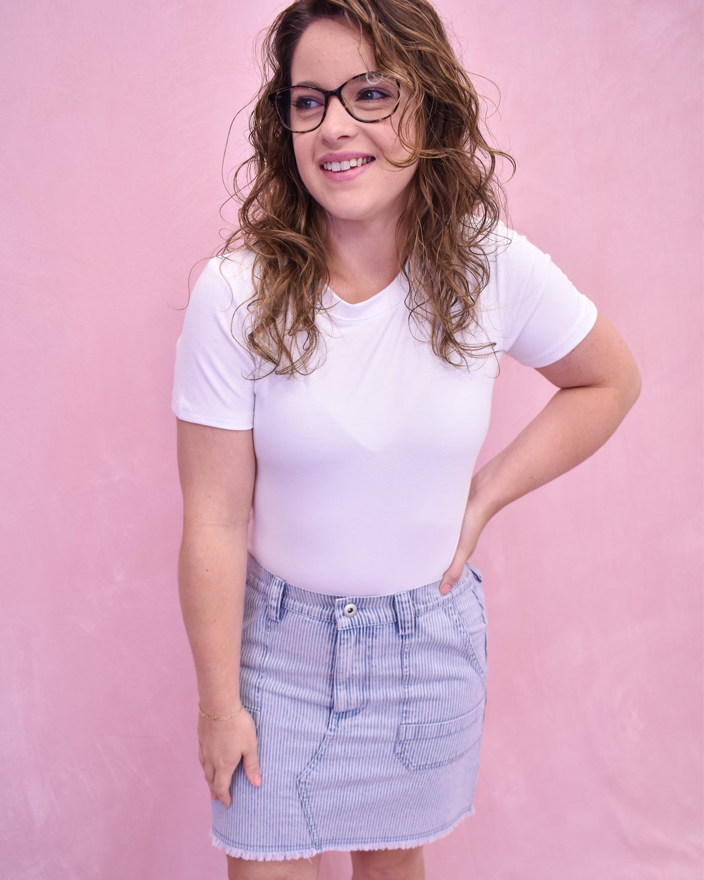 Independently Me Washed Denim Skirt