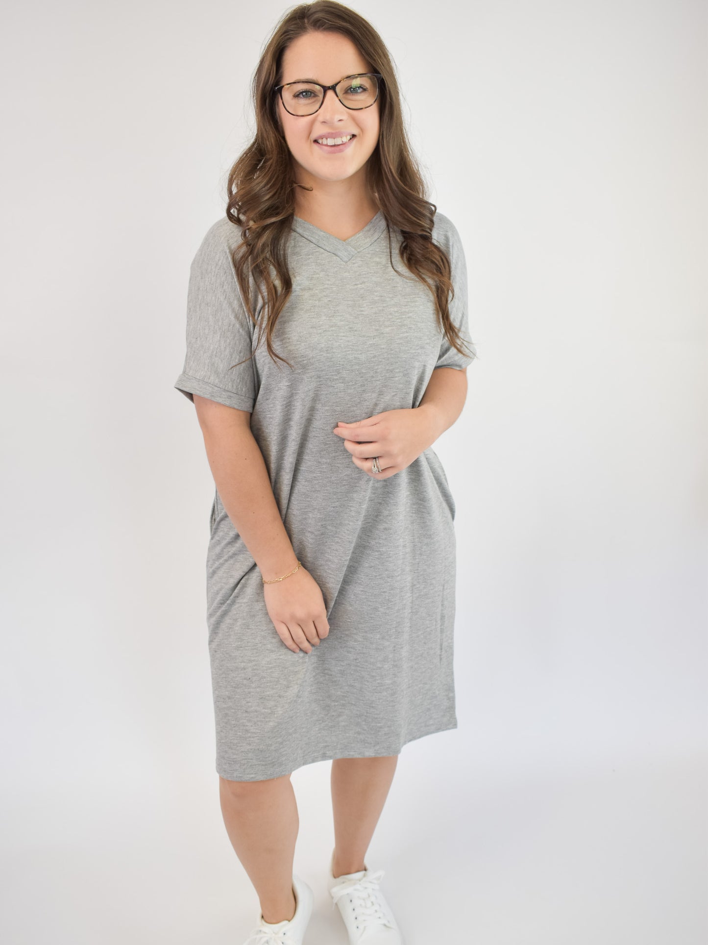 Busy Babe Solid Terry Dress