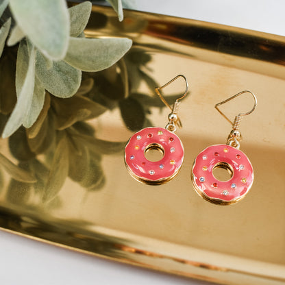 Girl's Donut Drop Earrings