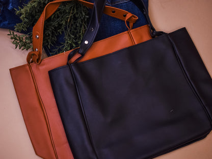 Simple Vegan Leather Shoulder Bag