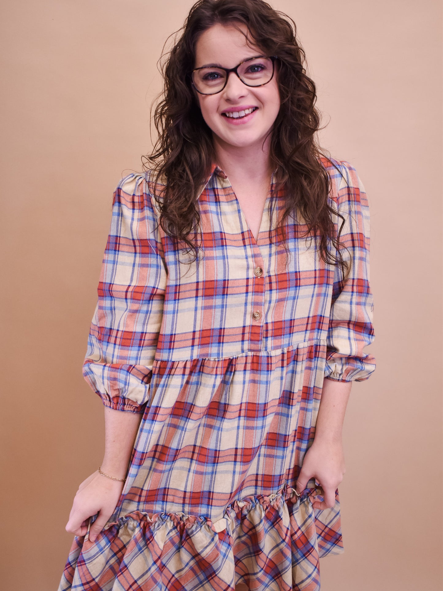Fair And Square Checkered Mini Dress