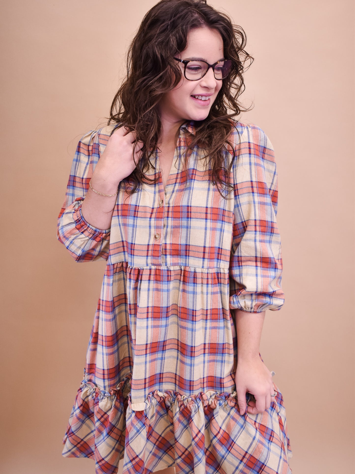 Fair And Square Checkered Mini Dress