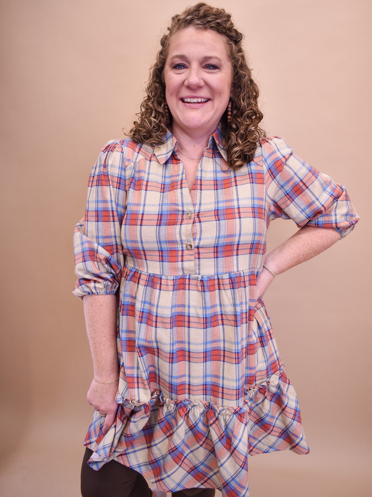 Fair And Square Checkered Mini Dress