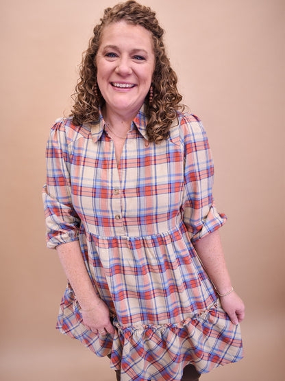 Fair And Square Checkered Mini Dress