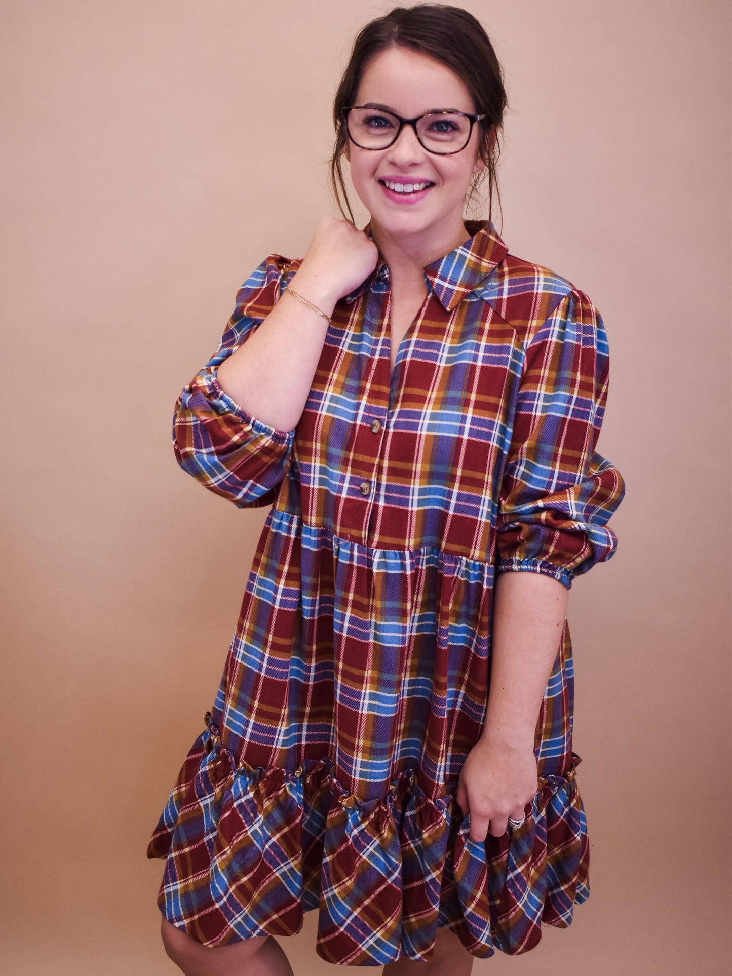 Fair And Square Checkered Mini Dress
