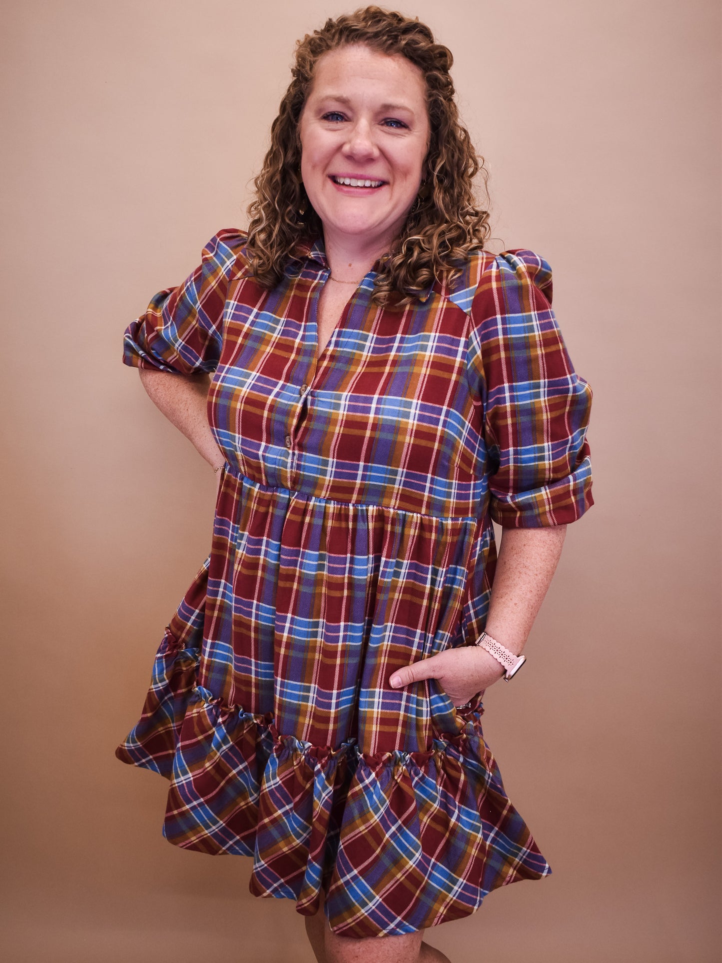 Fair And Square Checkered Mini Dress