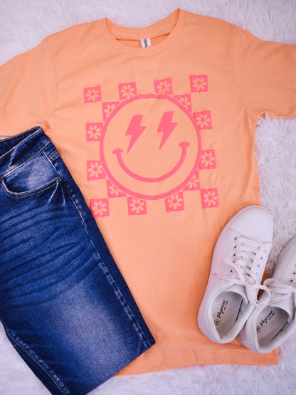 Lightning Eye Happy Face Graphic Tee