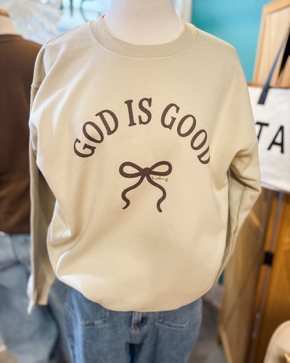 God Is Good Bow Pullover