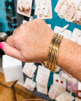 Golden Glow Triple Bangle Set