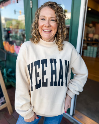 Howdy Both Ways Howdy + Yeehaw Reversible Mock Neck Pullover