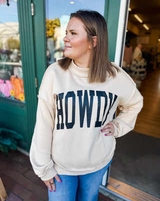 Howdy Both Ways Howdy + Yeehaw Reversible Mock Neck Pullover