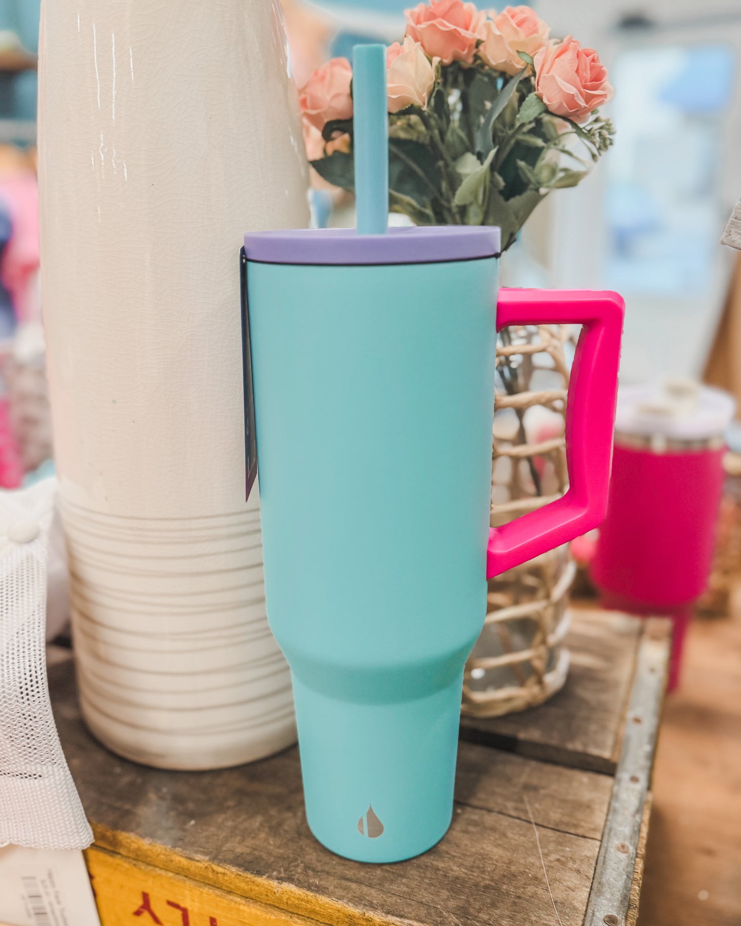 Elemental Commuter 40oz Tumbler - Blue Tie Dye