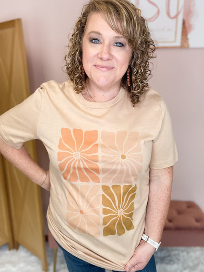 Boho Neutral Florals Graphic Tee
