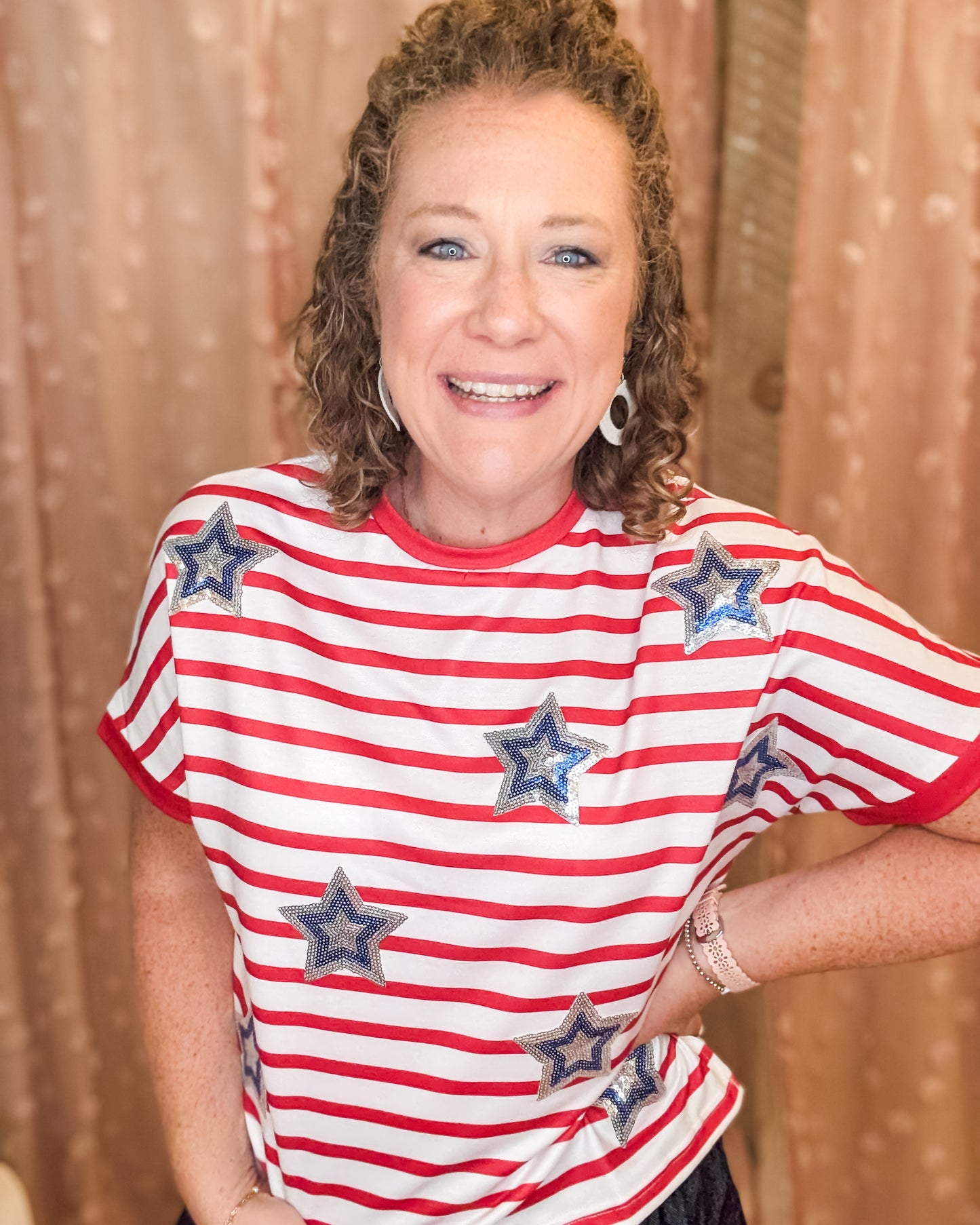 Shine Bright Sequin Star Top