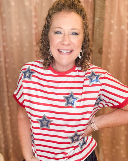 Shine Bright Sequin Star Top